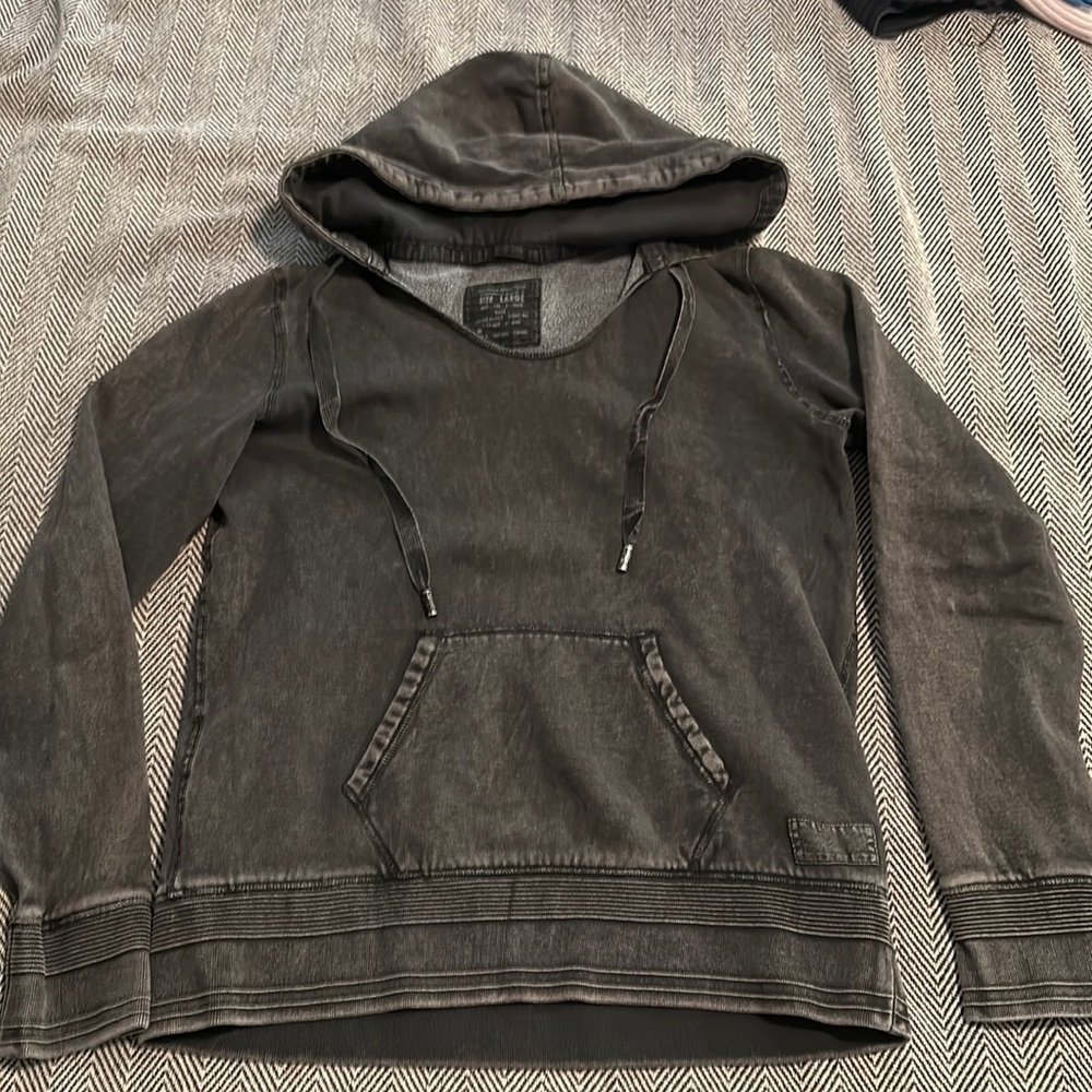 Allsaints Hoody Black Acid Wash